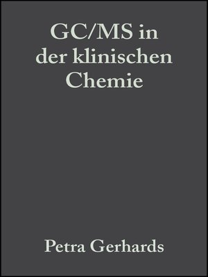 cover image of GC/MS in der klinischen Chemie